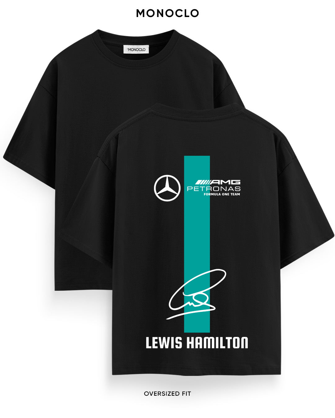 Футболка Monoclo Mercedes Lewis AMG Sign - shop_name Чорний