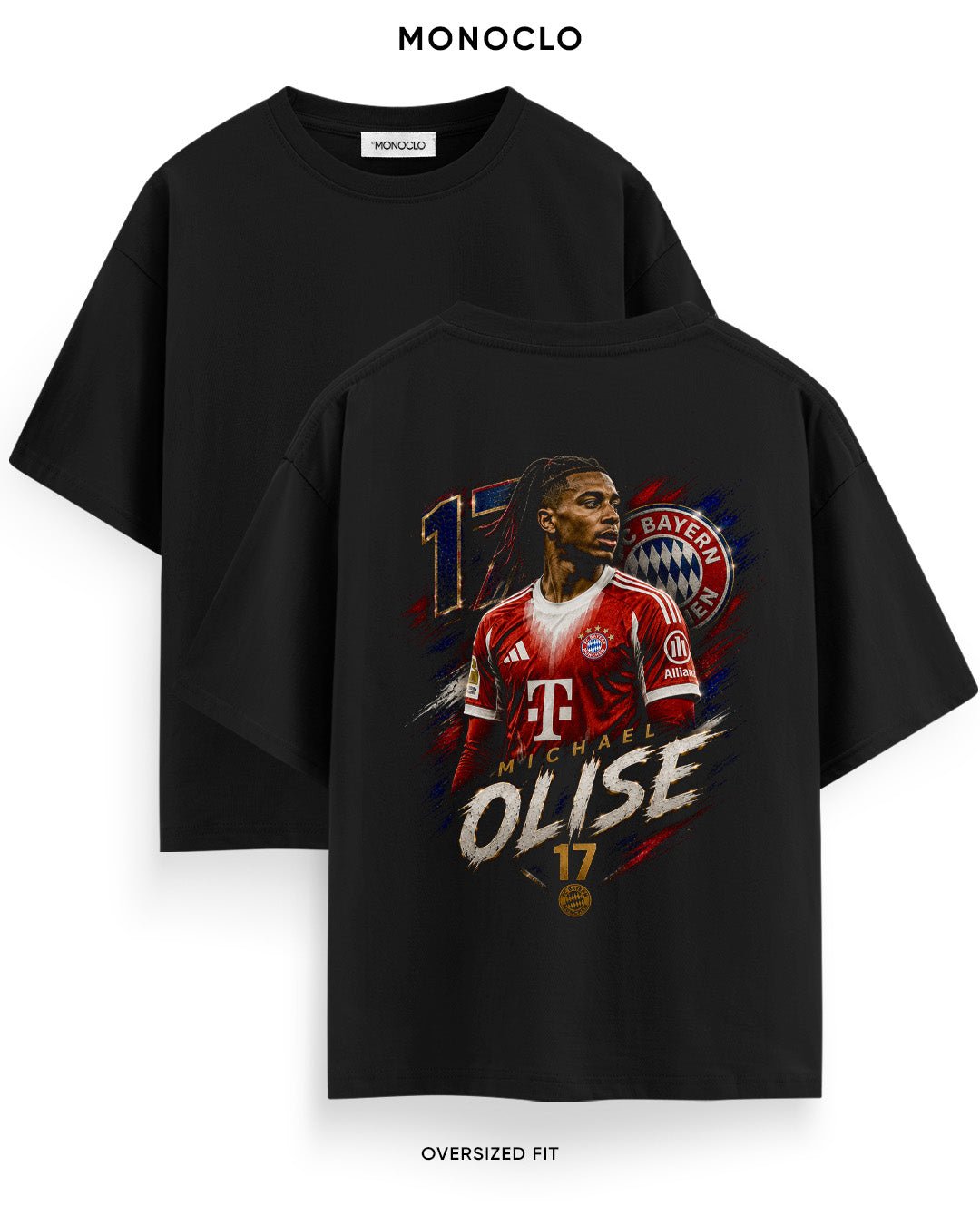 Футболка Monoclo Michael Olise #17 ⚽ Оверсайз Bayern Munich