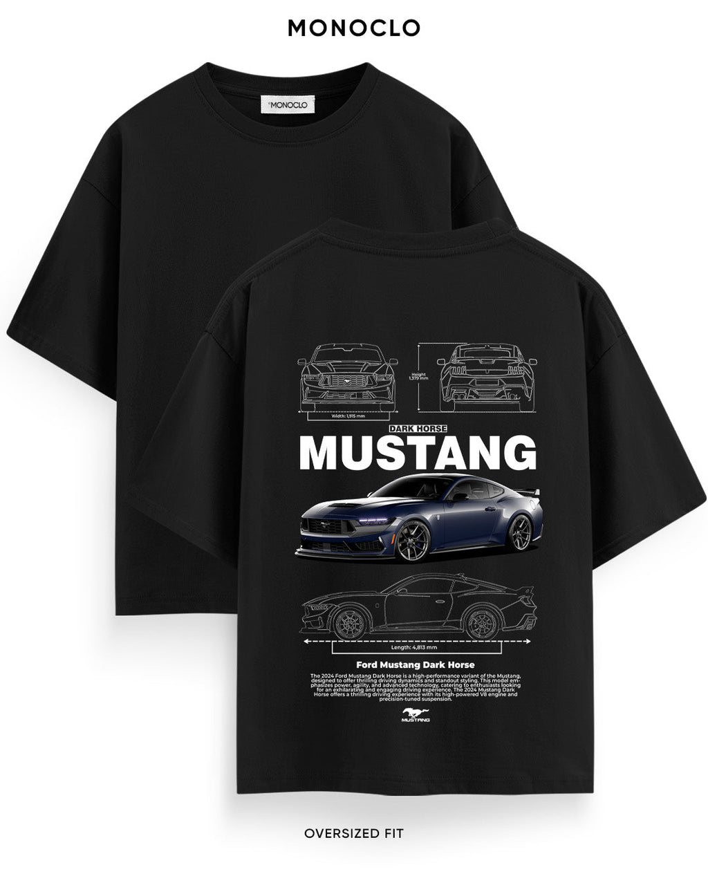 Футболка Monoclo Mustang Dark Horse Gray - MONOCLO UA