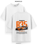 Футболка Monoclo Nissan GT-R R35 Speedhunters Orange – Білий