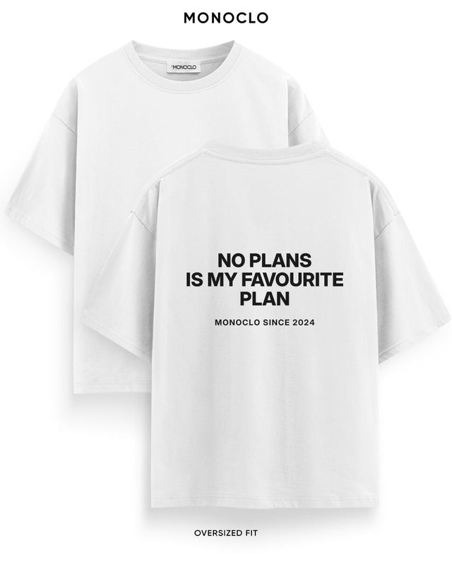 Футболка Monoclo «No Plans Is My Favourite Plan» – Білий