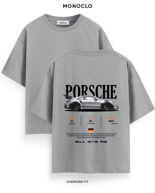 Футболка Monoclo Porsche 911 GT3 RS Germany – Сірий