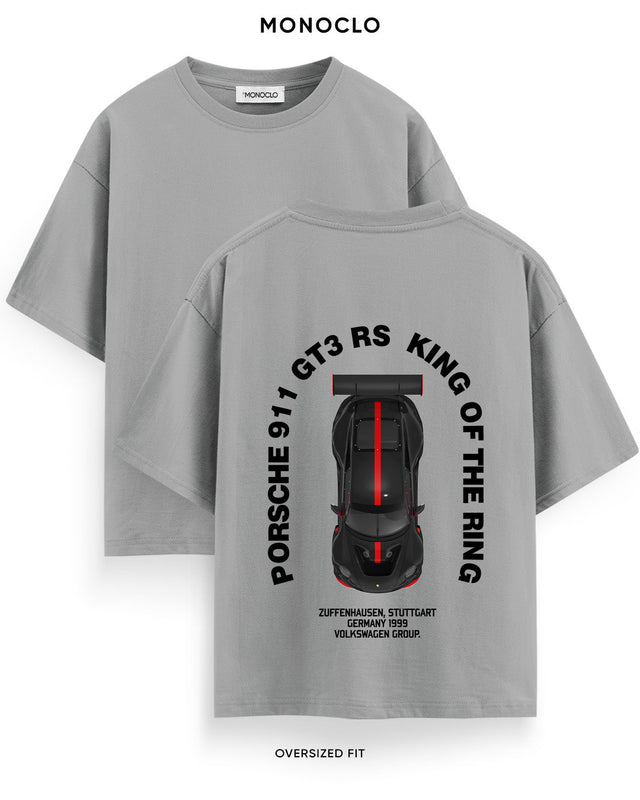 Футболка Monoclo Porsche 911 GT3 RS “King of the Ring” - shop_name Сірий