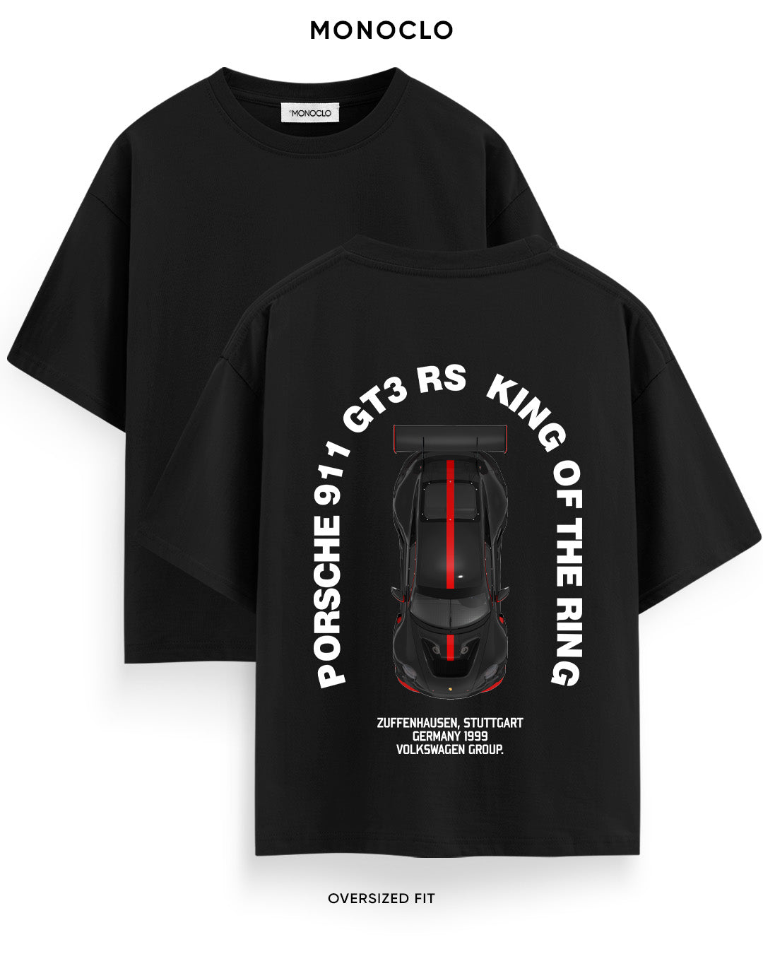 Футболка Monoclo Porsche 911 GT3 RS “King of the Ring” - shop_name Чорний