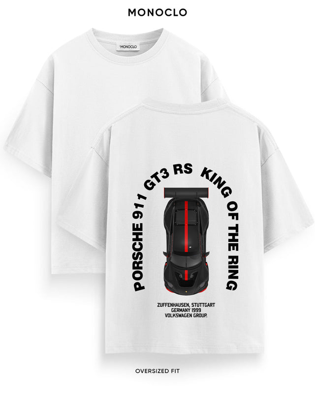 Футболка Monoclo Porsche 911 GT3 RS “King of the Ring” - shop_name Білий