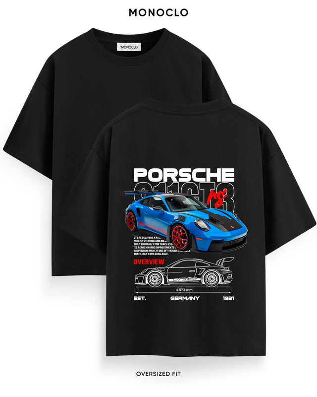 Футболка Monoclo Porsche 911 GT3 RS SNTA - shop_name Чорний