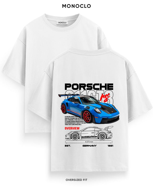 Футболка Monoclo Porsche 911 GT3 RS SNTA - shop_name Білий