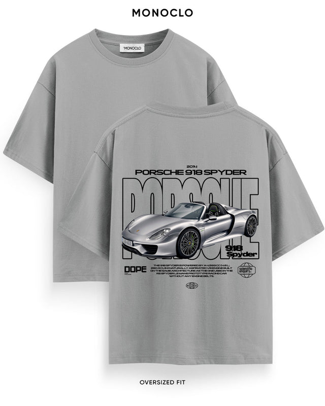 Футболка Monoclo Porsche 918 Spyder - shop_name Сірий