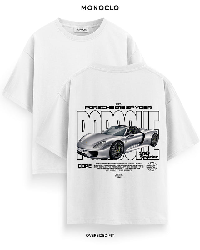 Футболка Monoclo Porsche 918 Spyder - shop_name Білий