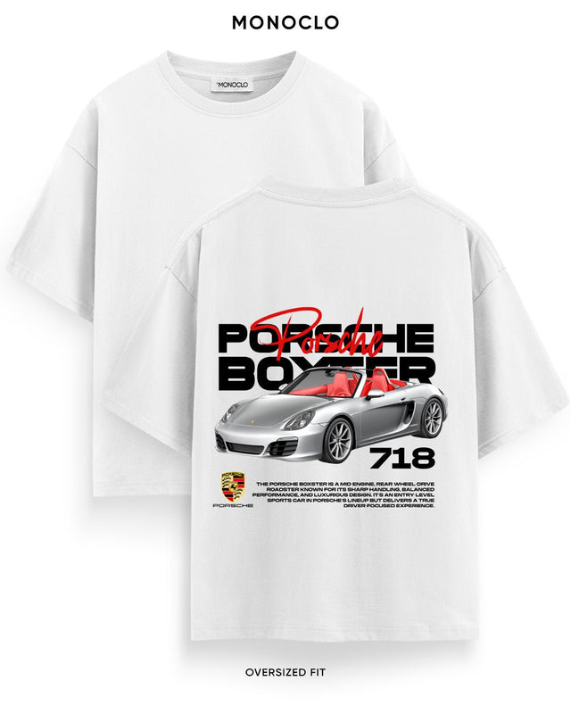 Футболка Monoclo Porsche Boxster 718 - shop_name Білий