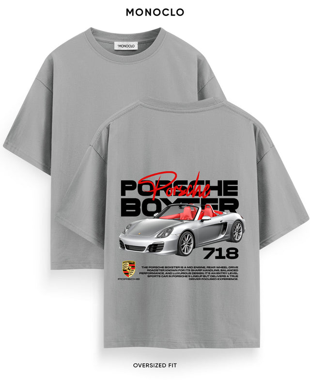Футболка Monoclo Porsche Boxster 718 - shop_name Сірий