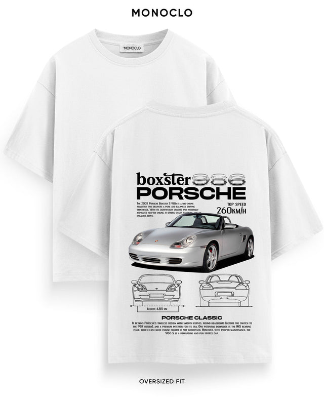 Футболка Monoclo Porsche Boxster 986 - shop_name Білий