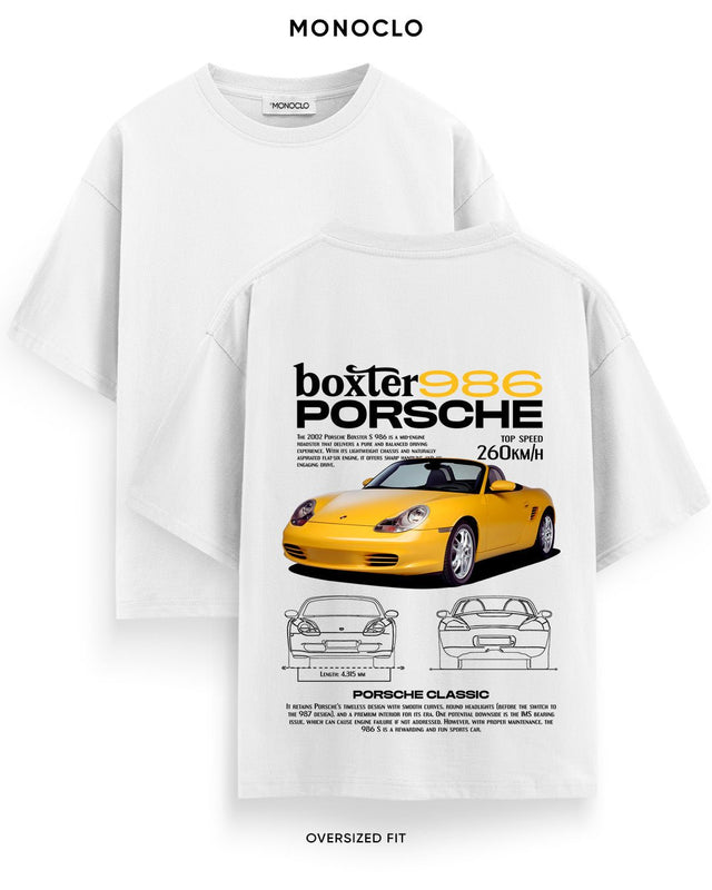 Футболка Monoclo Porsche Boxster 986 Yellow - shop_name Білий