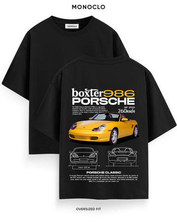 Футболка Monoclo Porsche Boxster 986 Yellow – Чорний