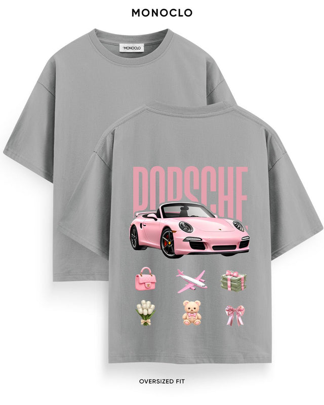 Футболка Monoclo Porsche Pink Vibe - shop_name Сірий