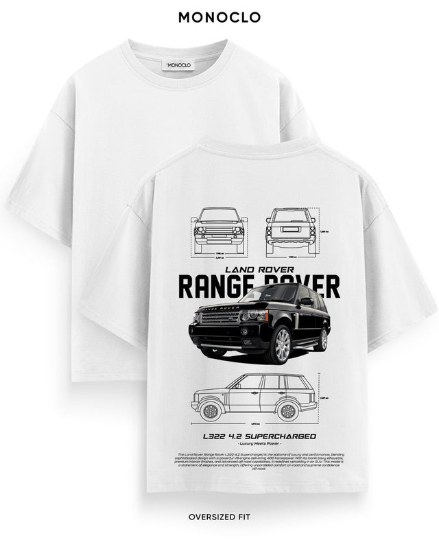 Футболка Monoclo Range Rover L322 Supercharged - shop_name Білий