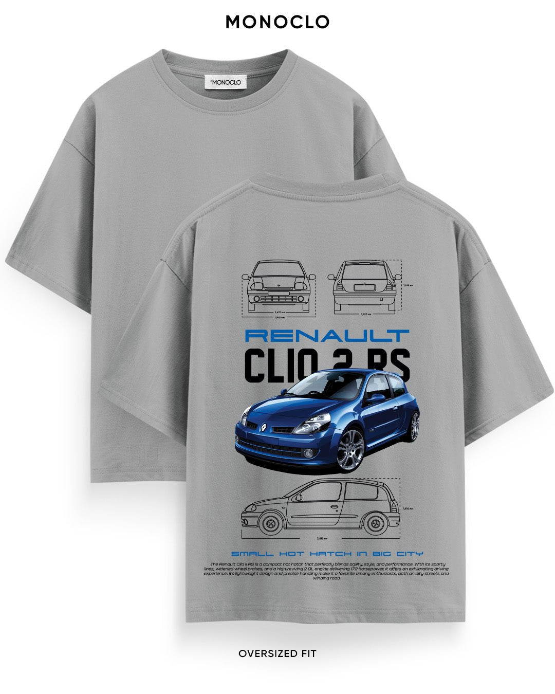 Футболка Monoclo Renault Clio 2 RS - shop_name Графітовий