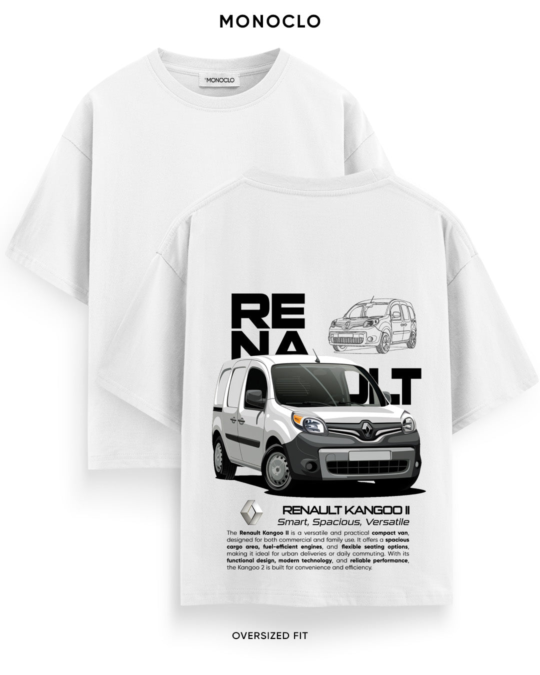 Футболка Monoclo Renault Kangoo II - shop_name Білий