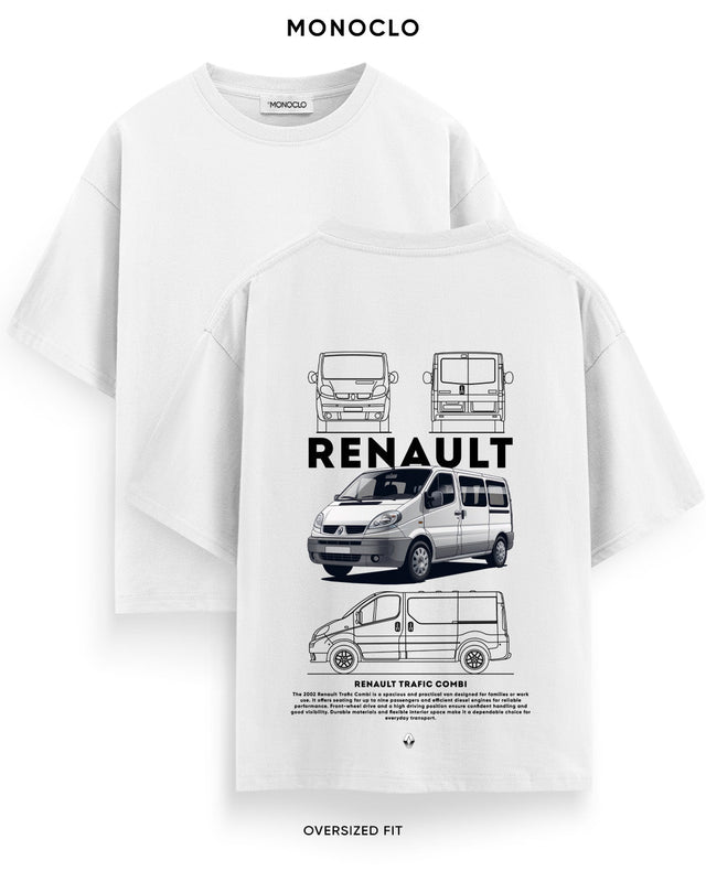 Футболка Monoclo Renault Trafic Combi - shop_name Білий