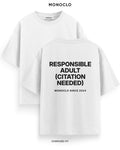 Футболка Monoclo «Responsible Adult (Citation Needed)» – Білий