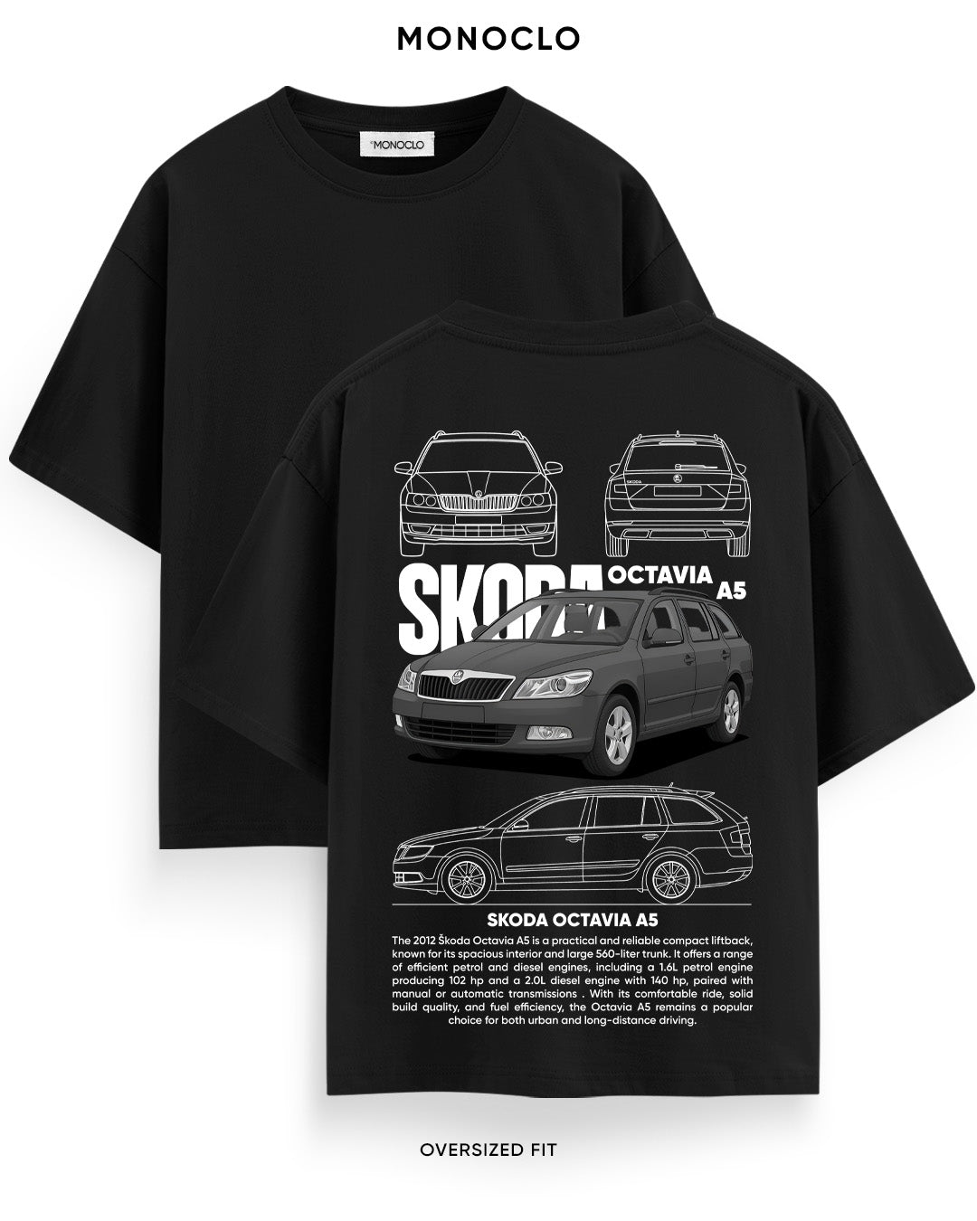 Футболка Monoclo Skoda Octavia A5 - MONOCLO UA