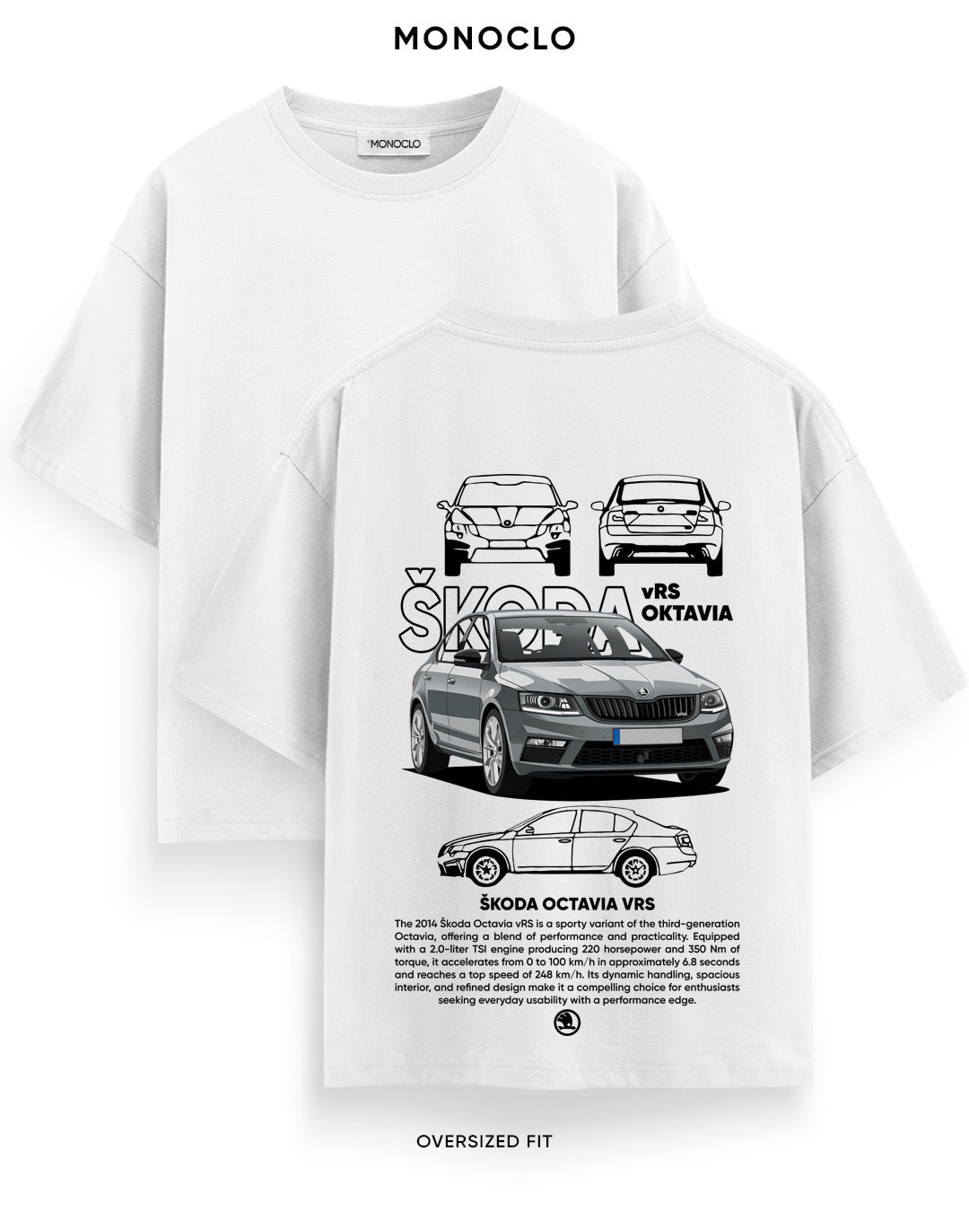 Футболка Monoclo Skoda Octavia vRS 2 - MONOCLO UA