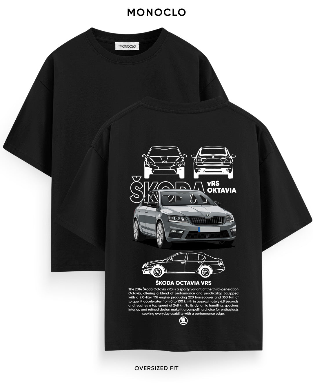 Футболка Monoclo Skoda Octavia vRS 2 - MONOCLO UA