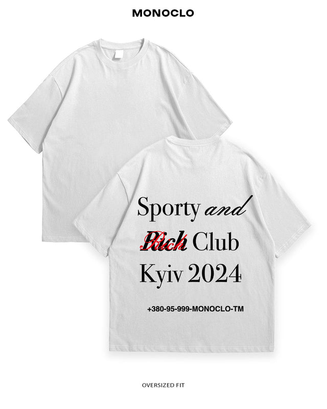 Футболка Monoclo Sporty and Rich Club Kyiv 2024 - MONOCLO UA