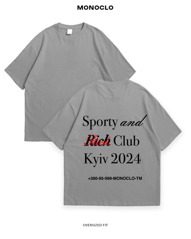 Футболка Monoclo Sporty and Rich Club Kyiv 2024 - MONOCLO UA