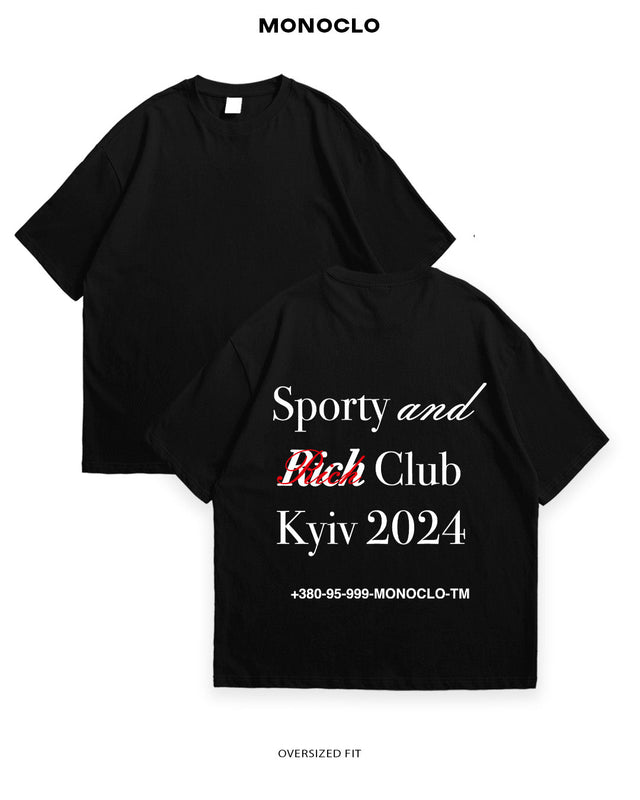 Футболка Monoclo Sporty and Rich Club Kyiv 2024 - MONOCLO UA