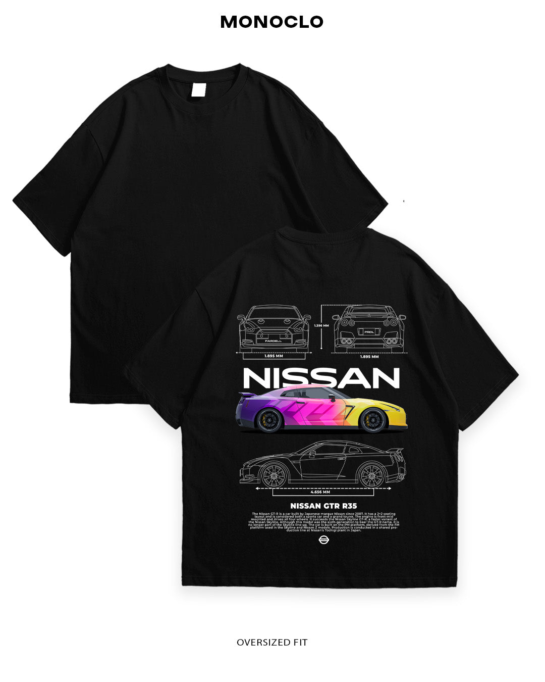 Футболка Nissan GTR R35 Rainbow - MONOCLO UA