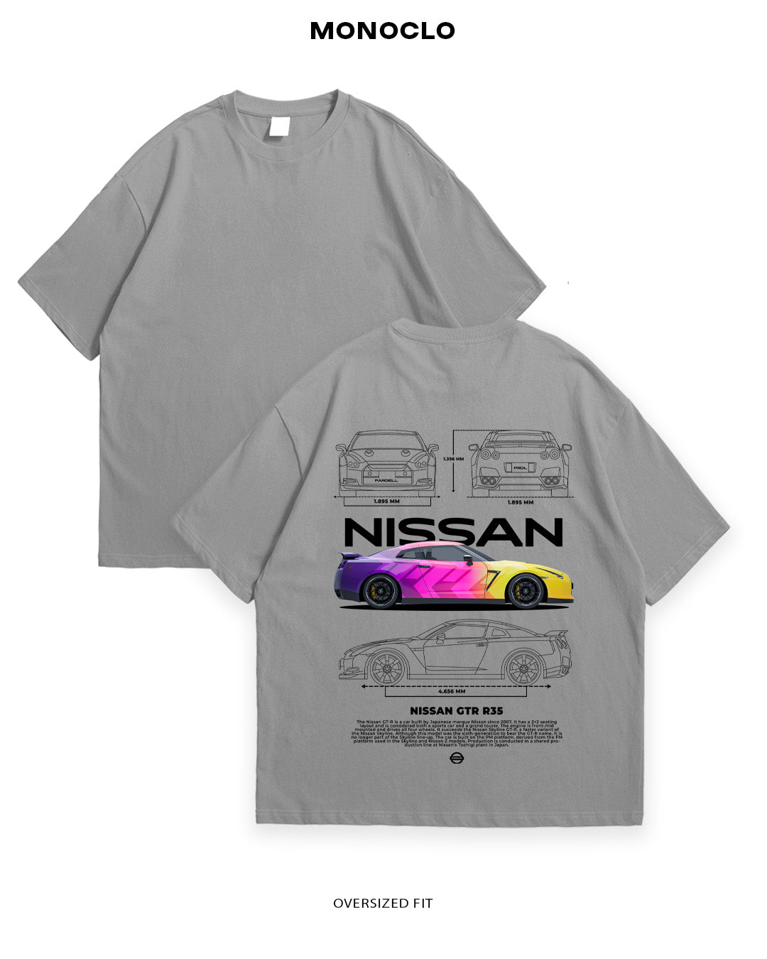 Футболка Nissan GTR R35 Rainbow - MONOCLO UA