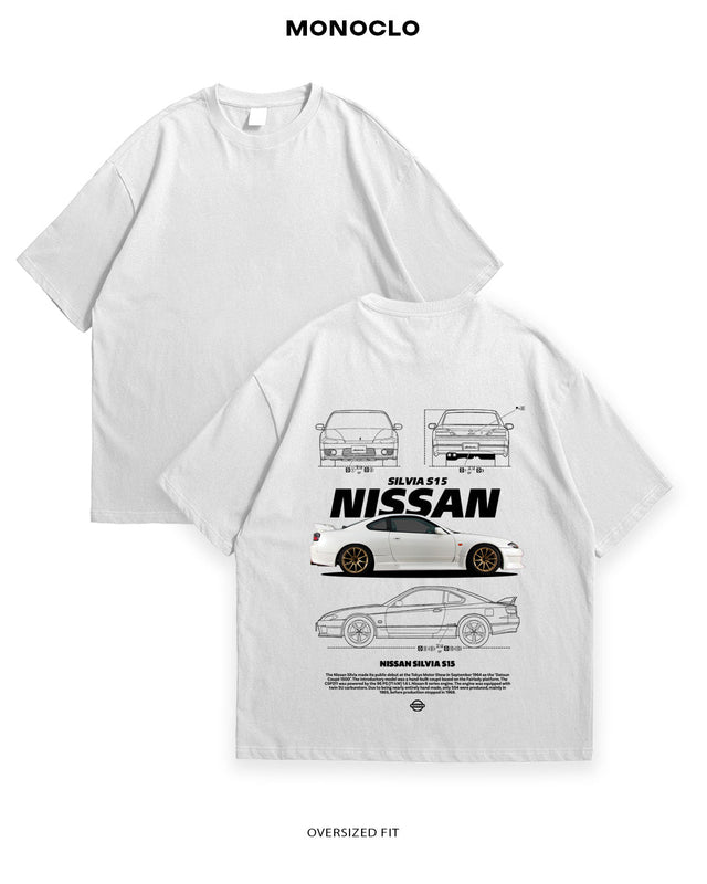 Футболка Nissan Silvia S15 White - MONOCLO UA