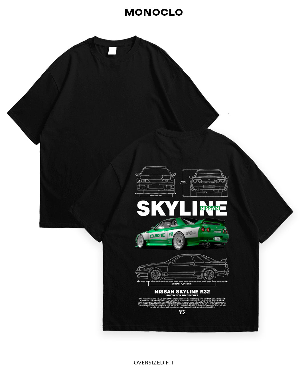 Футболка Nissan Skyline R32 2 - MONOCLO UA