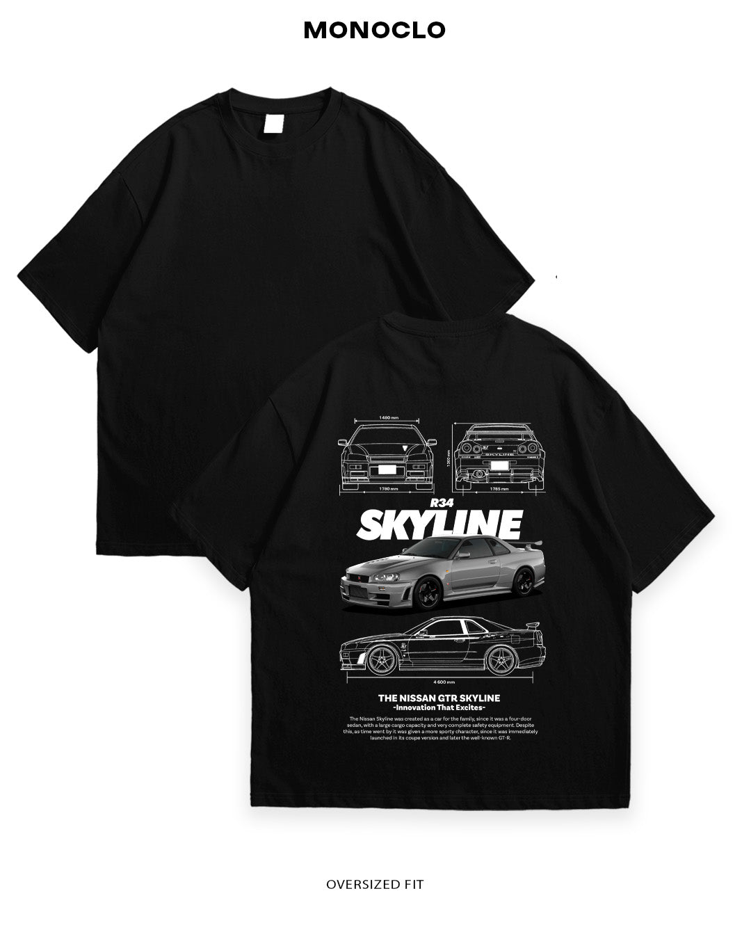Футболка Nissan Skyline R34 - MONOCLO UA