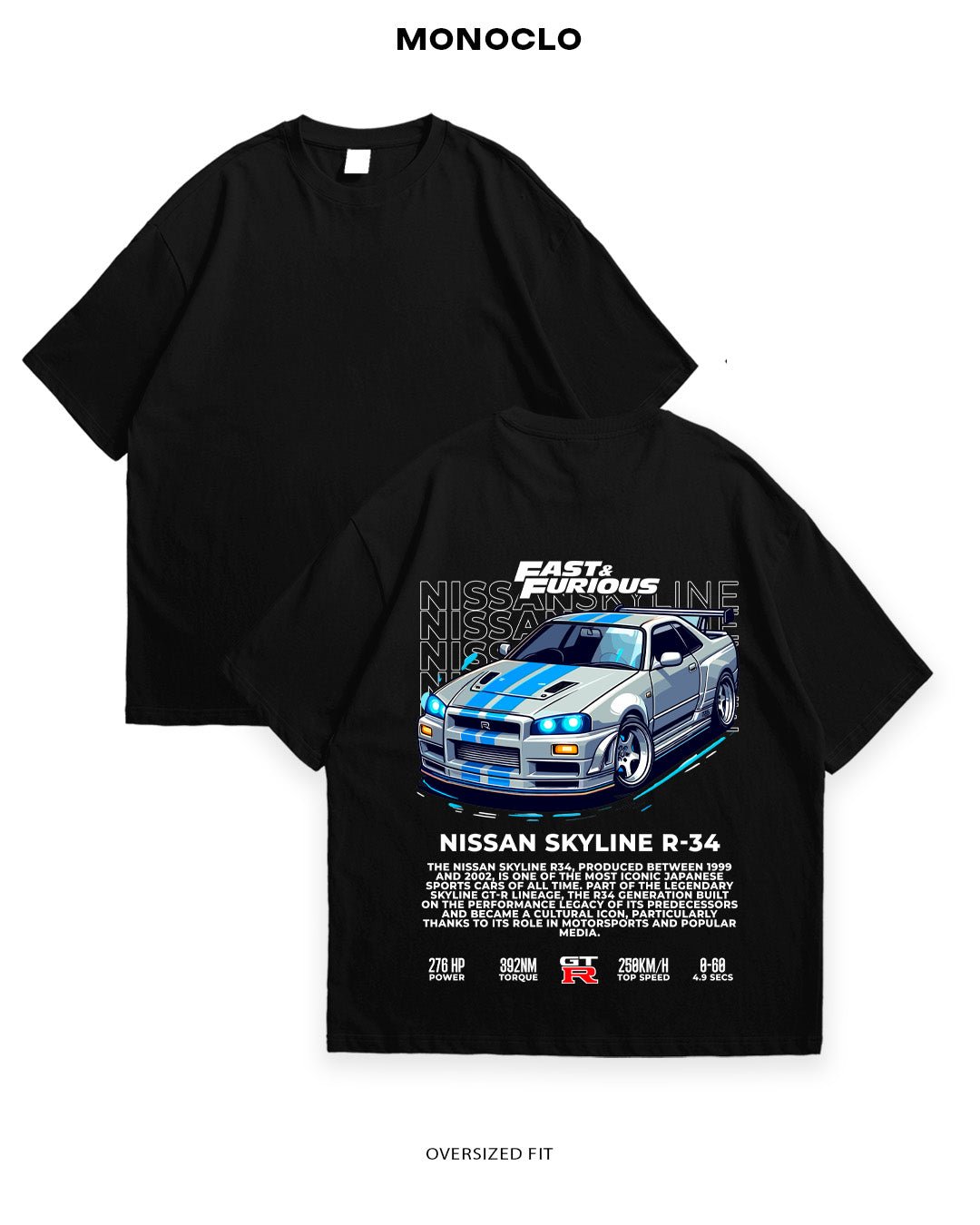 Футболка Nissan Skyline R34 F&F - MONOCLO UA