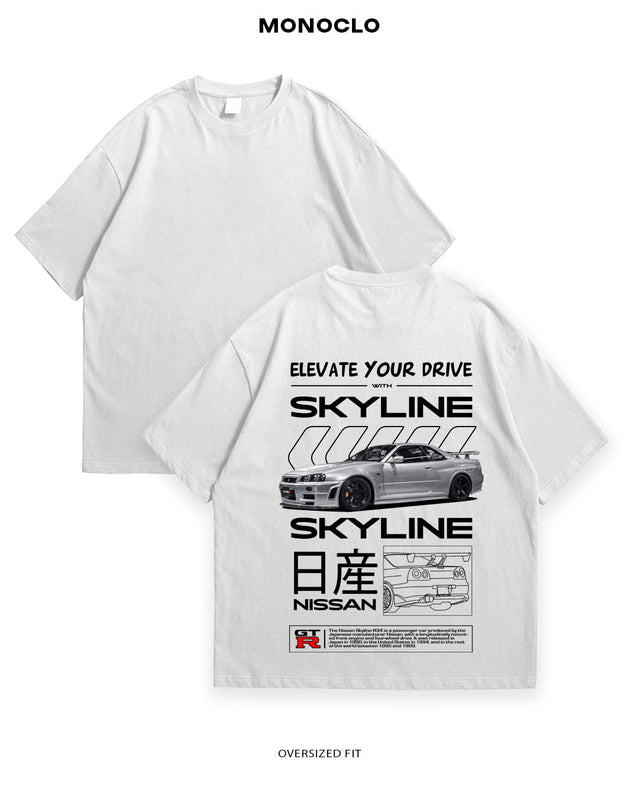Футболка Nissan Skyline R34 Grey - MONOCLO UA