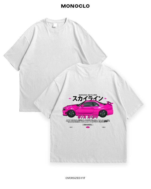 Футболка Nissan Skyline R34 Pink - MONOCLO UA