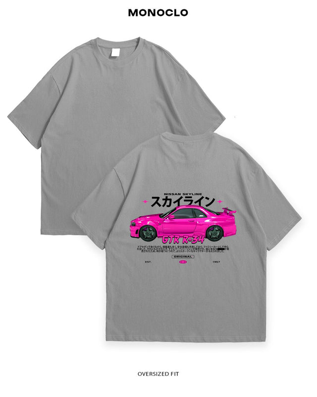 Футболка Nissan Skyline R34 Pink - MONOCLO UA
