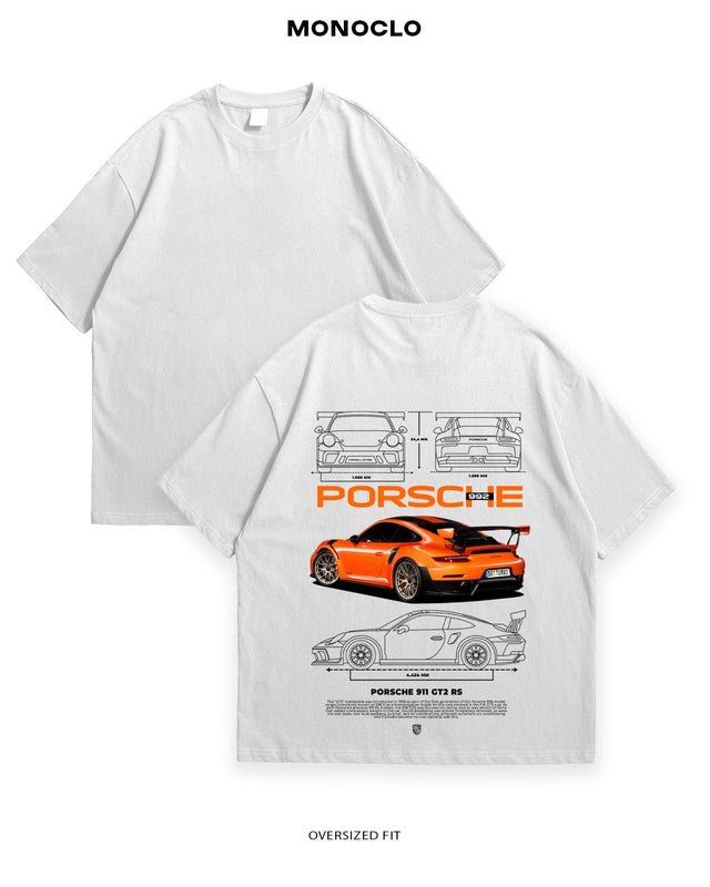 Футболка Porsche 911 Tangerine - shop_name Білий
