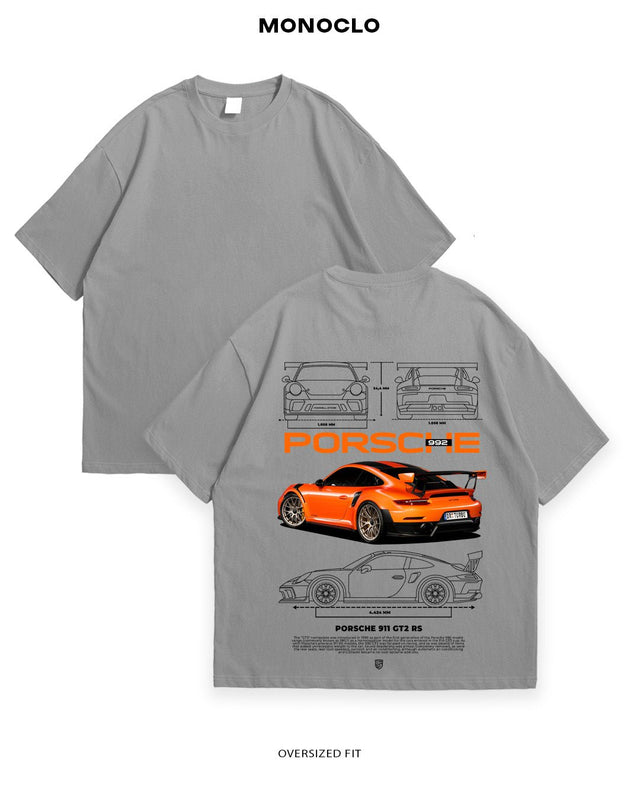 Футболка Porsche 911 Tangerine - shop_name Графітовий