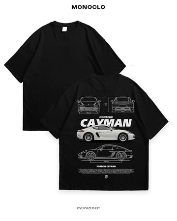 Футболка Porsche Cayman White – Чорний