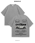 Футболка Porsche Cayman White - shop_name Графітовий