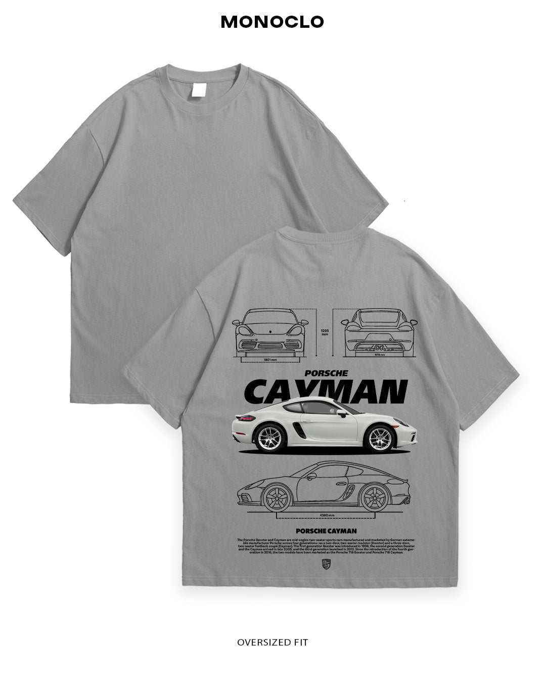 Футболка Porsche Cayman White - shop_name Графітовий