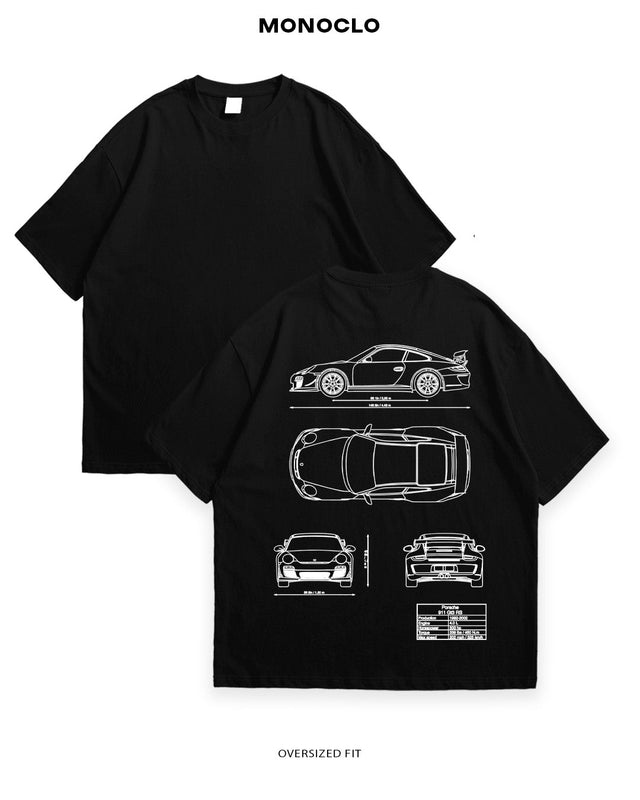 Футболка Porsche GT3 RS Blueprint - MONOCLO UA