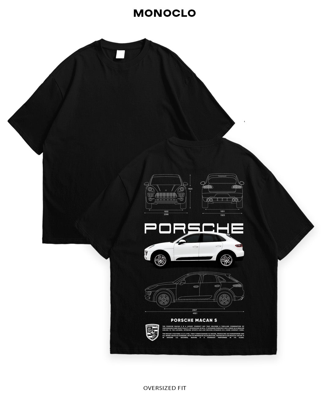 Футболка Porsche Macan S - MONOCLO UA