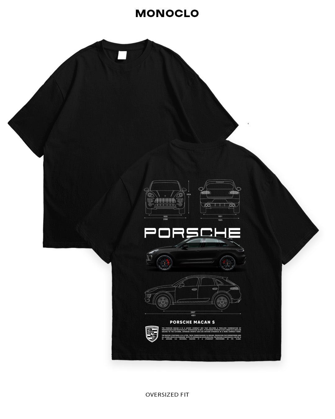 Футболка Porsche Macan S Black - MONOCLO UA