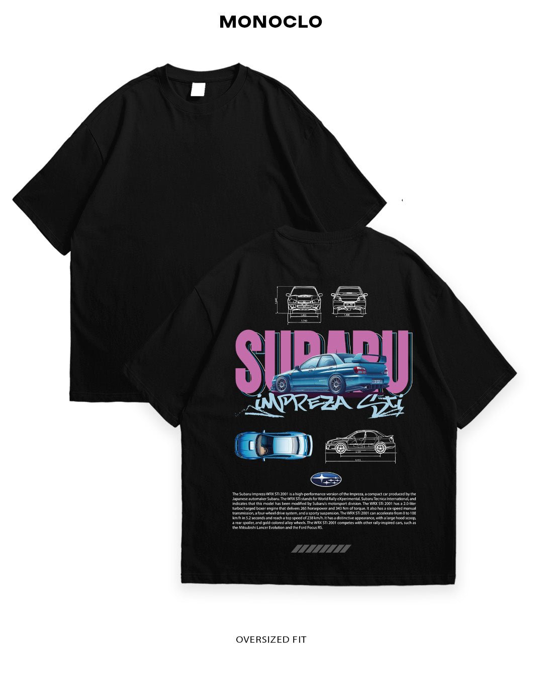 Футболка Subaru WRX STI 2001 - MONOCLO UA