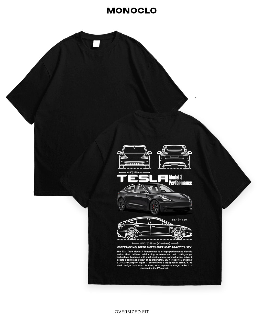 Футболка Tesla Model 3 Performance - MONOCLO UA