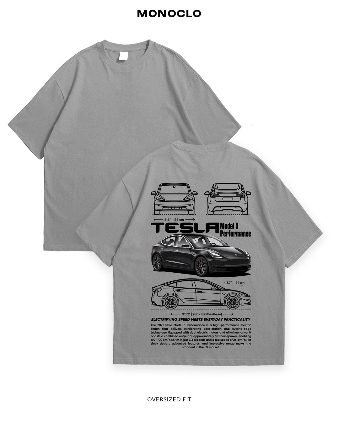 Футболка Tesla Model 3 Performance - MONOCLO UA